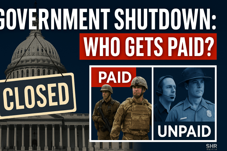 Thumbnail image for Reaver of Common Sense episode showing U.S. Capitol with ‘CLOSED’ sign and side-by-side panels labeled PAID and UNPAID representing federal workers affected by a government shutdown.