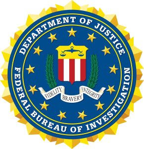 Official FBI seal on white background