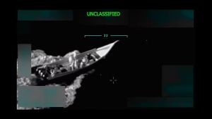 “Conceptual image representing the Caribbean boat strike controversy involving accusations of war crime and murder raised by Senators Mark Kelly and Chris Van Hollen.”