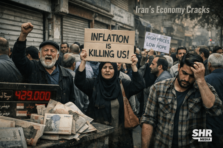 Iranians protest inflation and economic hardship in Tehran amid government announcement of monthly payments.