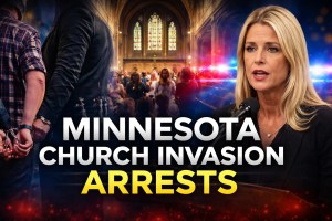 Law enforcement presence outside a St. Paul church after federal arrests tied to a worship service invasion in Minnesota.
