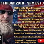 Reaver of Common Sense live show thumbnail February 20 2026 featuring Jersey Joe with American flag background discussing CNN ratings, Trump approval, DHS debate, and media narratives