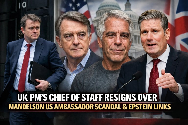 UK Prime Minister Keir Starmer as chief of staff Morgan McSweeney resigns over Peter Mandelson’s US ambassador appointment and Epstein links