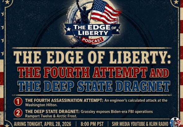 The Edge of Liberty fourth assassination attempt on President Trump and FBI deep state dragnet headline graphic