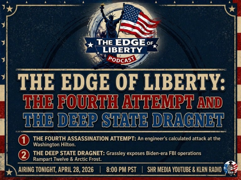 The Edge of Liberty fourth assassination attempt on President Trump and FBI deep state dragnet headline graphic