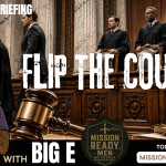 Dramatic courtroom scene with older judges being escorted away as younger judges prepare to take their seats beneath dark cinematic lighting.